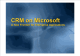 [마케팅] [CRM] CRM on Microsoft - A New Frontier for Enterprise Applications